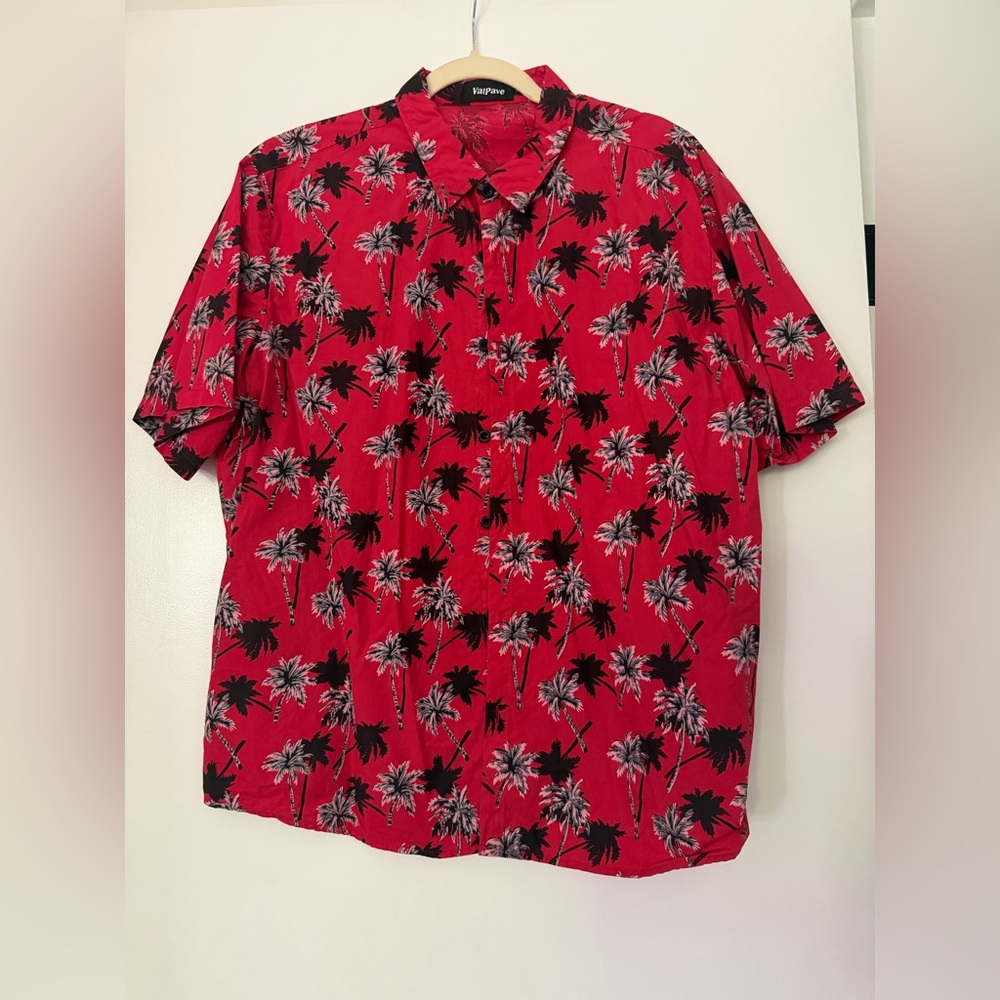 Supreme Red and Black Palm Print Shirt